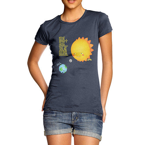 Hide and Seek Solar Eclipse Sun Moon Earth Women's T-Shirt 