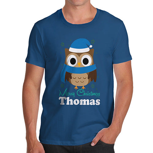 Christmas Owl Personalised Men's T-Shirt