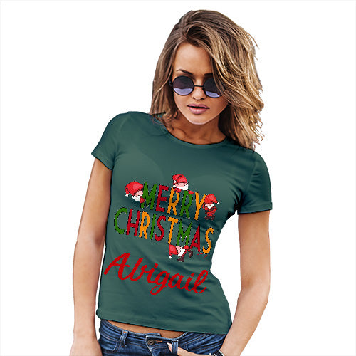 Merry Christmas Personalised Women's T-Shirt 
