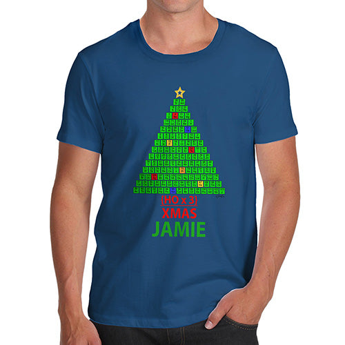 Merry Christmas Periodic Table Geek Personalised Men's T-Shirt