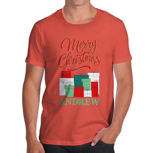 Personalised Christmas Presents Pile Men's T-Shirt