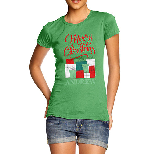Personalised Christmas Presents Pile Women's T-Shirt 
