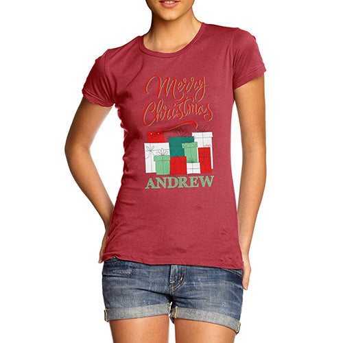 Personalised Christmas Presents Pile Women's T-Shirt 