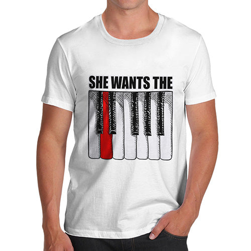 She Wants the D Keyboard Men's T-Shirt