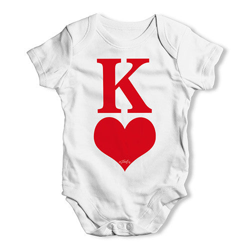 King Of Hearts Baby Unisex Baby Grow Bodysuit