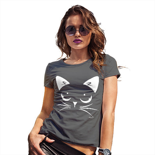 Funny T Shirts For Mom Cat Eyes Women's T-Shirt Large Dark Grey