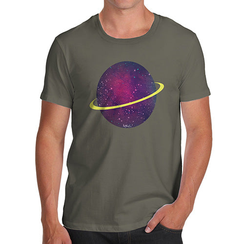 Funny Tee Shirts For Men Space Planet Men's T-Shirt X-Large Khaki