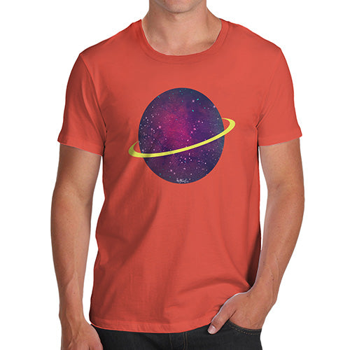 Funny T-Shirts For Men Sarcasm Space Planet Men's T-Shirt Large Orange