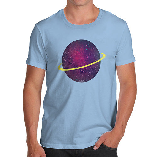 Mens Humor Novelty Graphic Sarcasm Funny T Shirt Space Planet Men's T-Shirt Small Sky Blue