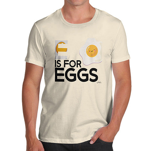 Funny Mens Tshirts E Is For Eggs Men's T-Shirt Small Natural