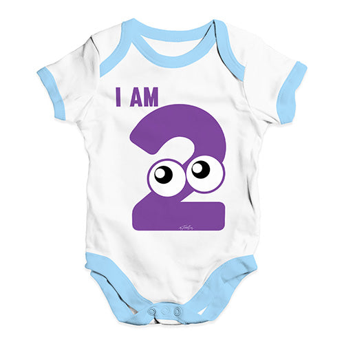 I Am Two Baby Unisex Baby Grow Bodysuit