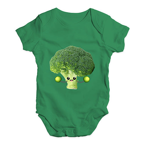 Funny Baby Clothes Cute Cheerleader Brocolli Baby Unisex Baby Grow Bodysuit 18 - 24 Months Green