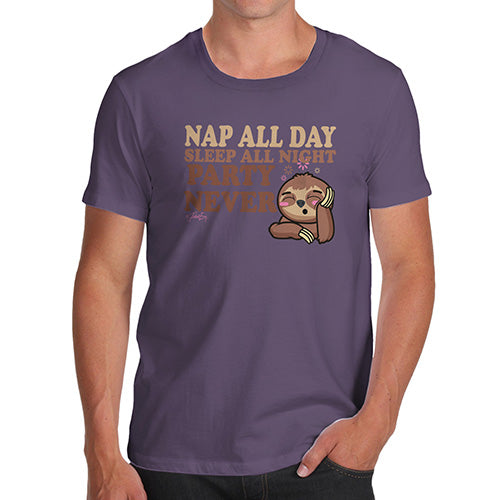 Nap All Day Party Never Men's T-Shirt
