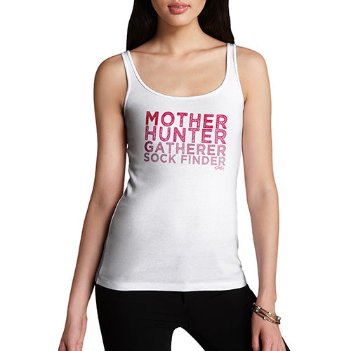 Novelty Tank Top Women Mother Hunter Gatherer Women's Tank Top Medium White