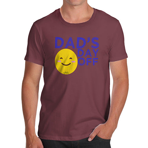 Funny T-Shirts For Men Sarcasm Dad's Day Off Men's T-Shirt Large Burgundy