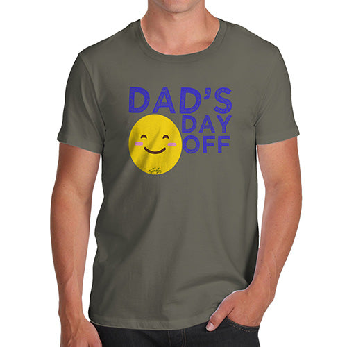 Funny Shirts For Men Dad's Day Off Men's T-Shirt Small Khaki