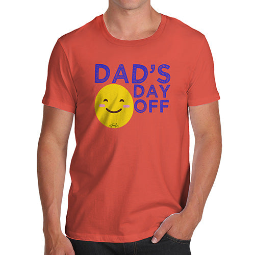 Funny T-Shirts For Guys Dad's Day Off Men's T-Shirt Large Orange