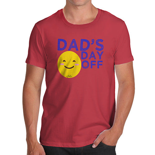 Funny Shirts For Men Dad's Day Off Men's T-Shirt X-Large Red