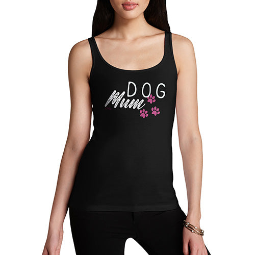 Adult Humor Novelty Graphic Sarcasm Funny Tank Top Dog Mum Paws Women's Tank Top Large Black