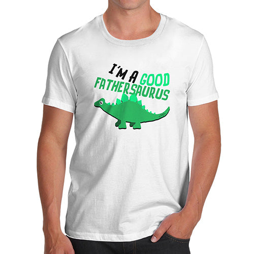 Novelty Gifts For Men Good Fathersaurus Men's T-Shirt Small White