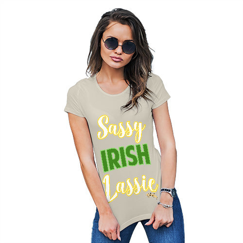 Novelty Gifts For Women Sassy Irish Lassie Women's T-Shirt Large Natural