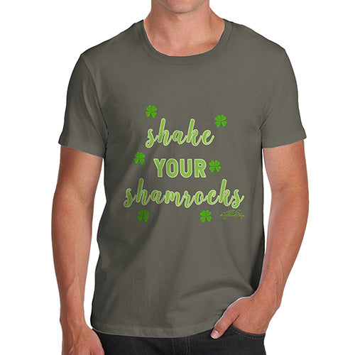 Funny Gifts For Men Shake Your Shamrocks Green Men's T-Shirt Large Khaki