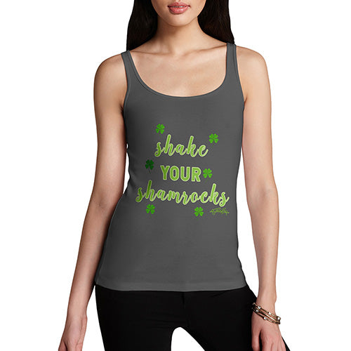 Novelty Tank Top Women Shake Your Shamrocks Green Women's Tank Top Medium Dark Grey