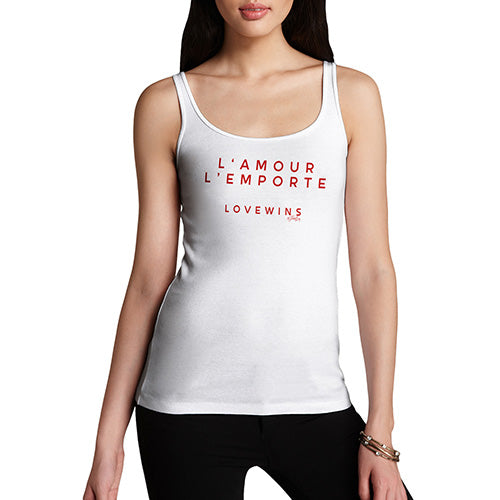 Funny Tank Tops For Women L'Amour Love Wins Women's Tank Top Large White