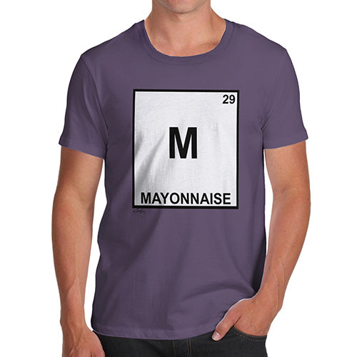 T-Shirt Funny Geek Nerd Hilarious Joke Mayonnaise Element Men's T-Shirt X-Large Plum