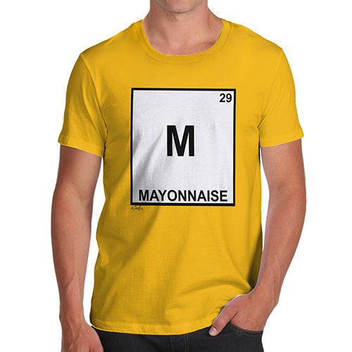 Funny T Shirts For Men Mayonnaise Element Men's T-Shirt X-Large Yellow