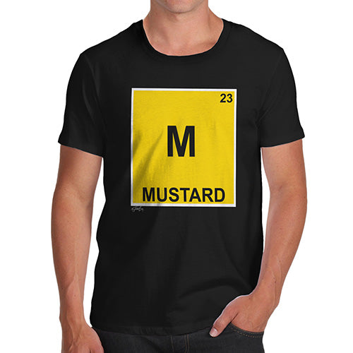 T-Shirt Funny Geek Nerd Hilarious Joke Mustard Element Men's T-Shirt X-Large Black