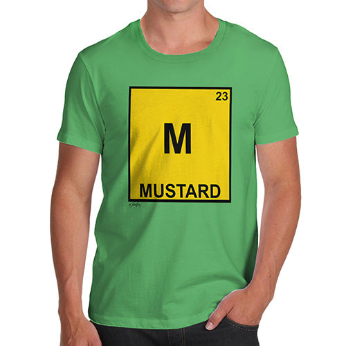 Novelty T Shirt Christmas Mustard Element Men's T-Shirt X-Large Green