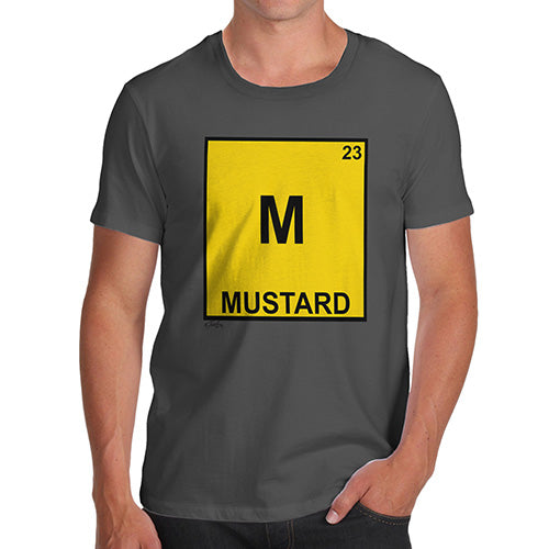 Funny Tshirts For Men Mustard Element Men's T-Shirt Medium Dark Grey
