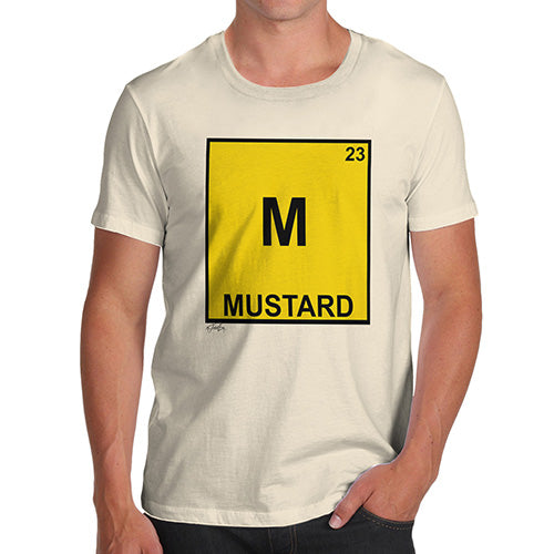 Adult Humor Novelty Graphic Sarcasm Funny T Shirt Mustard Element Men's T-Shirt Small Natural