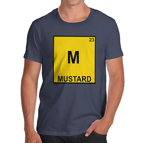 Novelty Gifts For Men Mustard Element Men's T-Shirt Small Navy