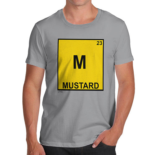 Funny T-Shirts For Guys Mustard Element Men's T-Shirt Medium Light Grey