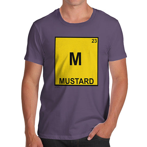 Funny T-Shirts For Men Sarcasm Mustard Element Men's T-Shirt Large Plum