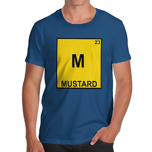 Funny T-Shirts For Men Mustard Element Men's T-Shirt Medium Royal Blue