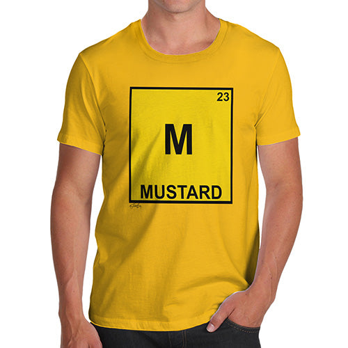 T-Shirt Funny Geek Nerd Hilarious Joke Mustard Element Men's T-Shirt X-Large Yellow