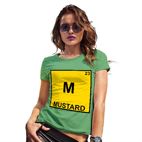Novelty Tshirts Women Mustard Element Women's T-Shirt Large Green
