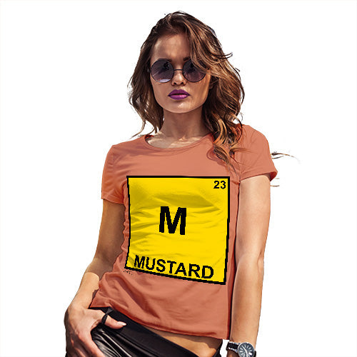Funny Tshirts For Women Mustard Element Women's T-Shirt Large Orange