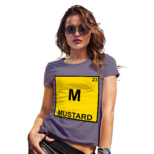 Funny T Shirts Mustard Element Women's T-Shirt X-Large Plum