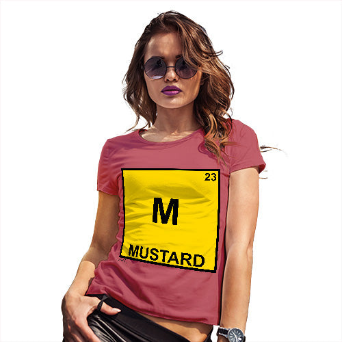 Adult Humor Novelty Graphic Sarcasm Funny T Shirt Mustard Element Women's T-Shirt Medium Red