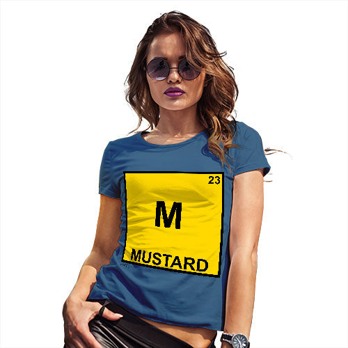 Funny T Shirts Mustard Element Women's T-Shirt Medium Royal Blue