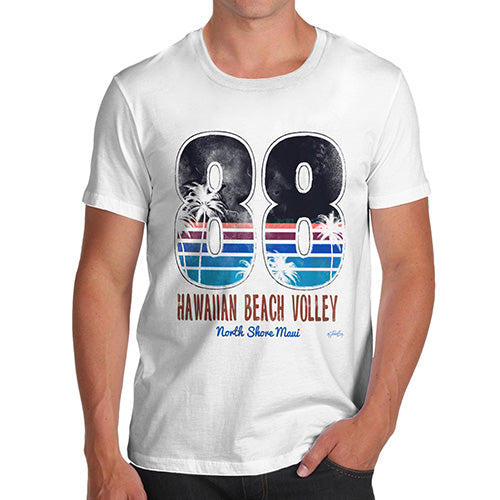 Mens Humor Novelty Graphic Sarcasm Funny T Shirt Hawaiian Beach Volley Men's T-Shirt X-Large White