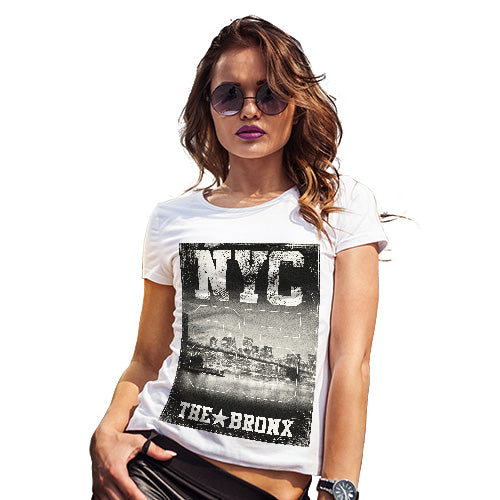 Funny T Shirts For Women NYC 85 The Bronx Women's T-Shirt Medium White