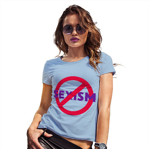 Womens T-Shirt Funny Geek Nerd Hilarious Joke No Sexism Women's T-Shirt Medium Sky Blue
