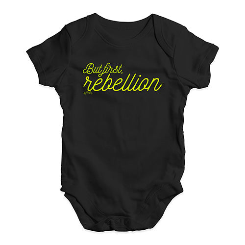 But First Rebellion Baby Unisex Baby Grow Bodysuit
