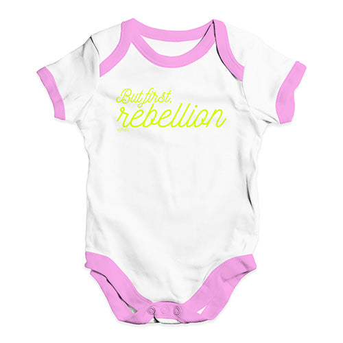 But First Rebellion Baby Unisex Baby Grow Bodysuit