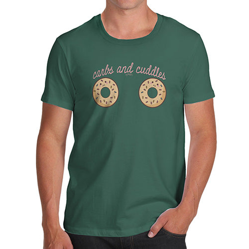 Funny Tshirts For Men Carbs And Cuddles Men's T-Shirt X-Large Bottle Green